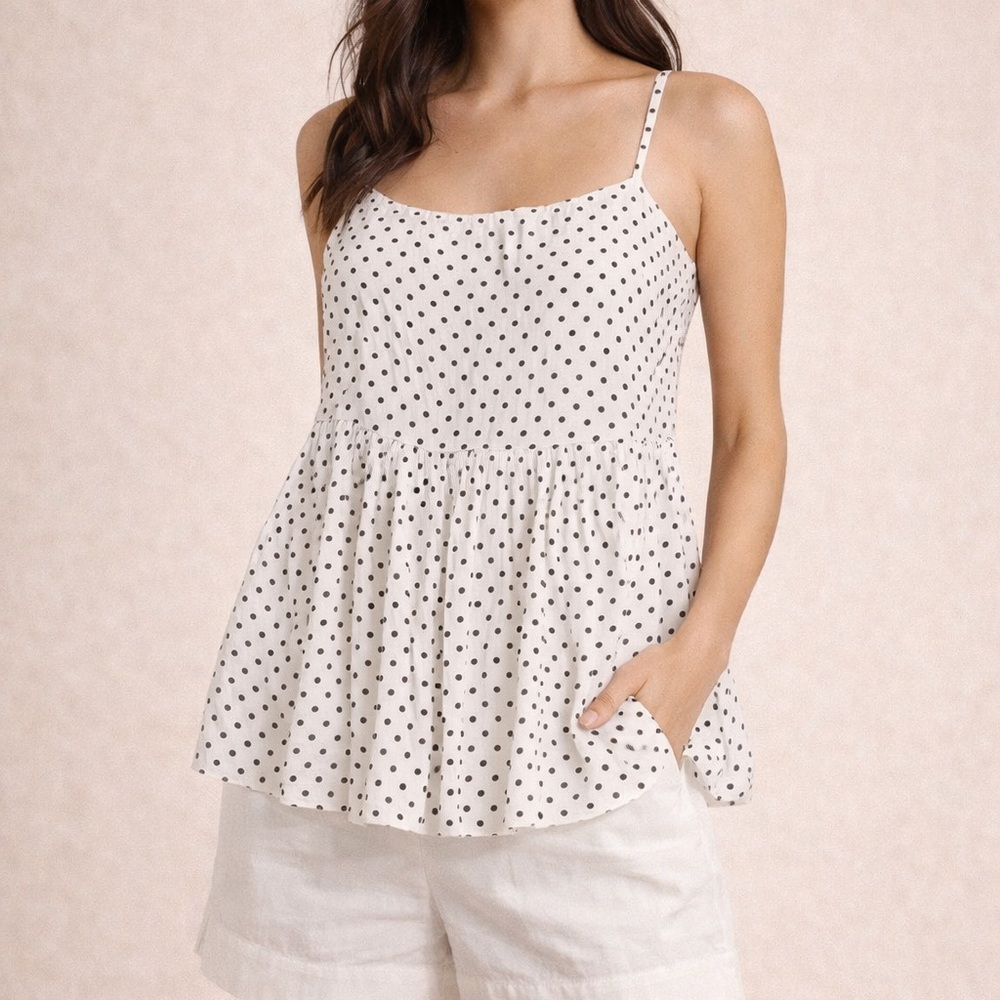 Kate Spade Black and White Polka Dot Camisole